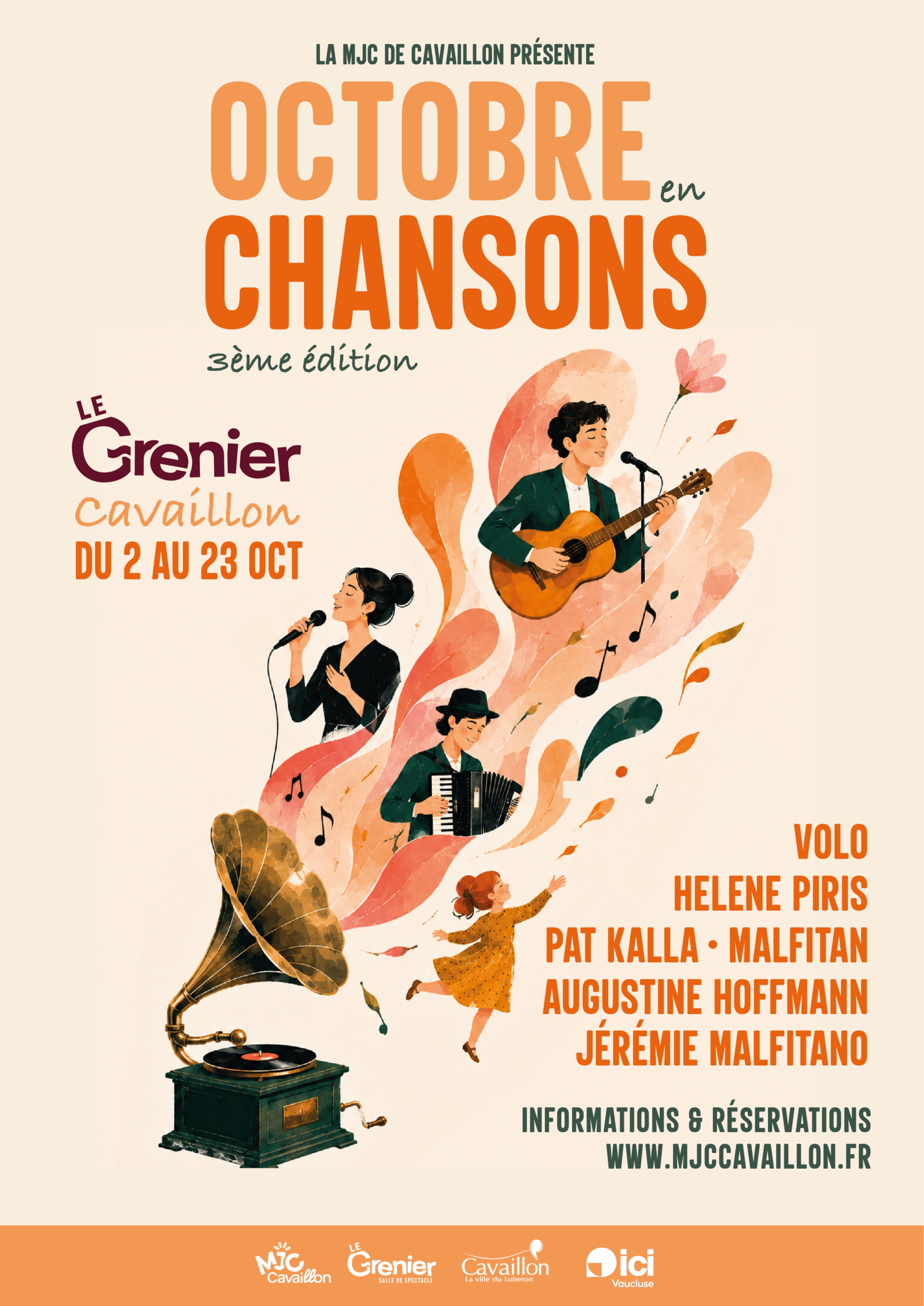 Affiche du festival Octobre en Chansons 2026